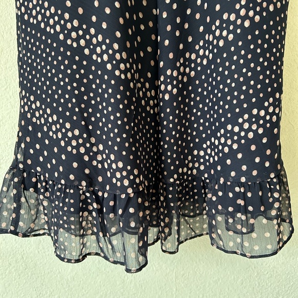 BB Dakota Vintage Navy Dress With Ruffled Trim - Picture 4 of 9